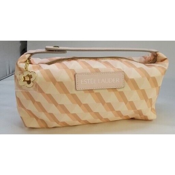 Estée Lauder Peach & Cream Cosmetic Makeup Gift Set Bag Travel Weekender - Picture 1 of 8